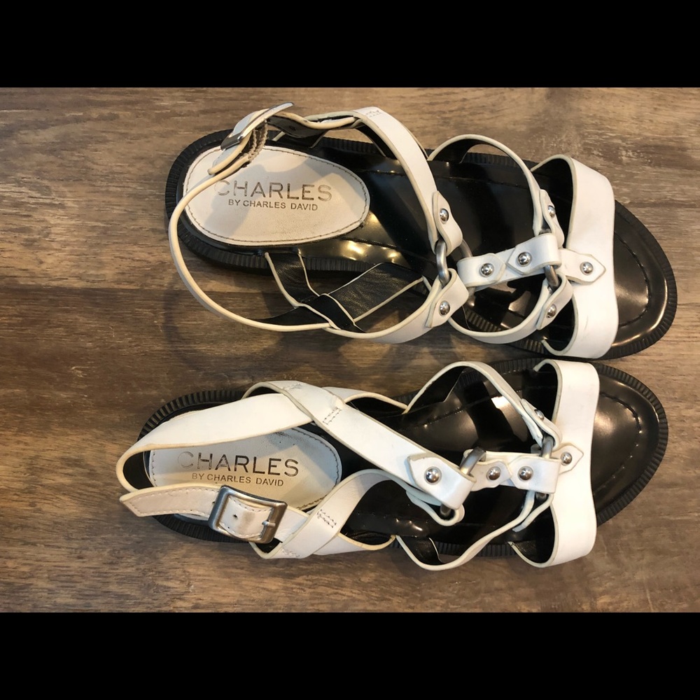 Charles white sandals/women’s sizes